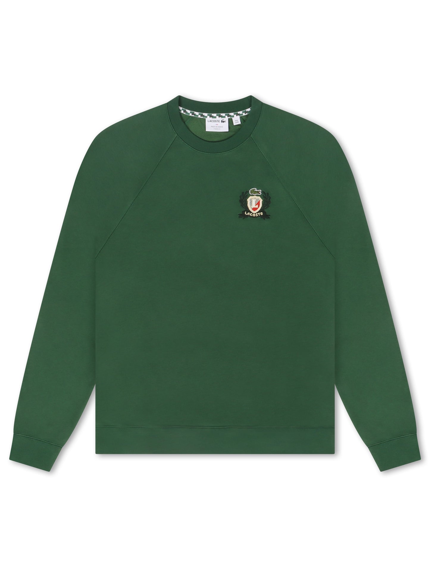 Lacoste Embroidered Shield Sweatshirt - Green Denim Exchange
