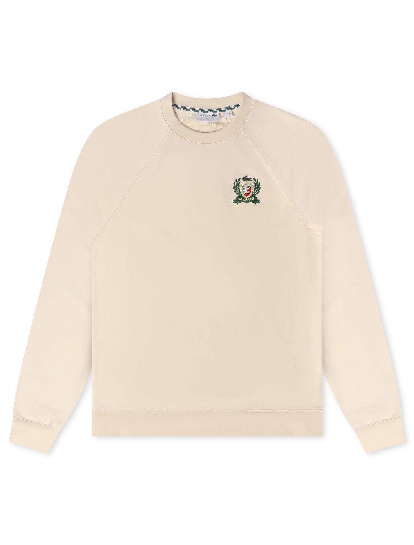 Lacoste Embroidered Shield Sweatshirt - Cream Denim Exchange