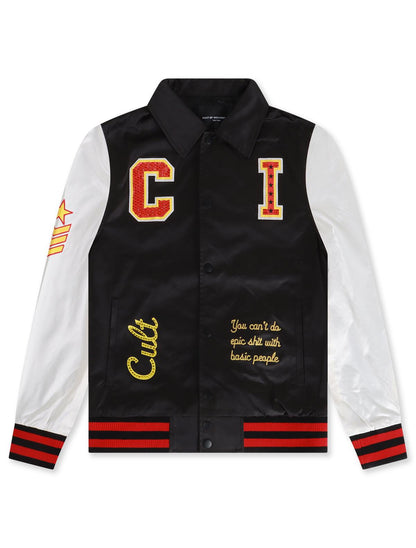 Cult Of Individuality Nylon Saints And Sinners Jacket - Black Denim Exchange
