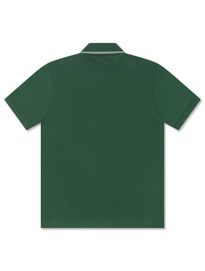 Lacoste Classic Fit Embroidered Shield Polo - Green Denim Exchange