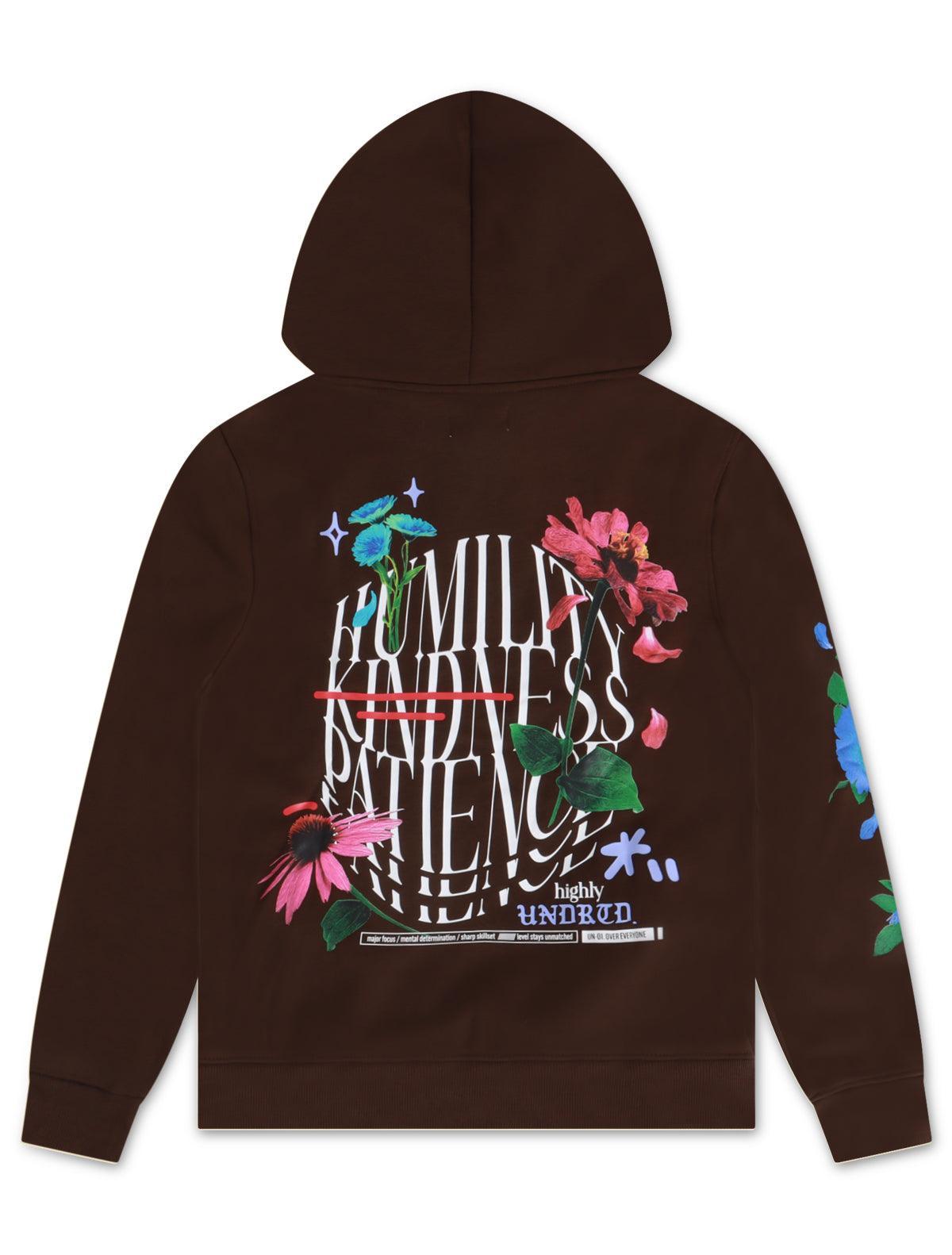 Underrated Humility & Kindness Hoodie - Brown Denim Exchange