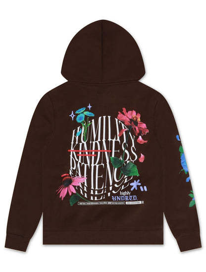 Underrated Humility & Kindness Hoodie - Brown Denim Exchange