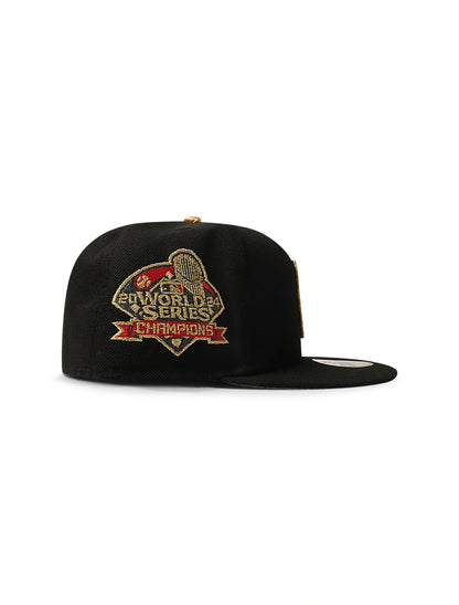 New Era 5950 LA Dodgers World Series Champions - Black/Gold Denim Exchange
