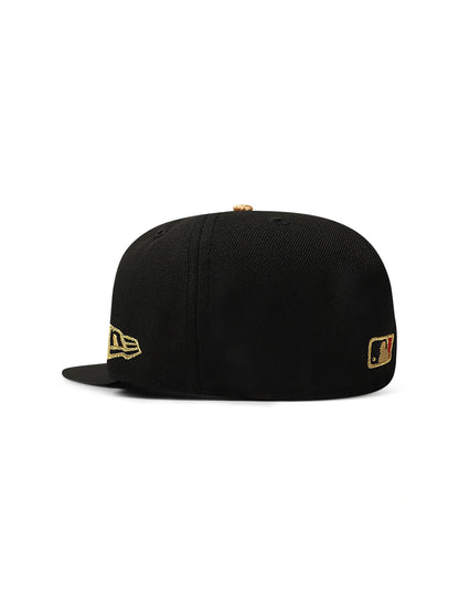 New Era 5950 LA Dodgers World Series Champions - Black/Gold Denim Exchange