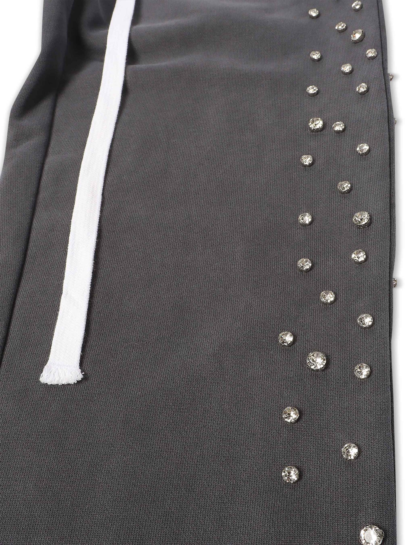 Embellish Ice Lounge Rhinestone Sweatpants - Slate Denim Exchange