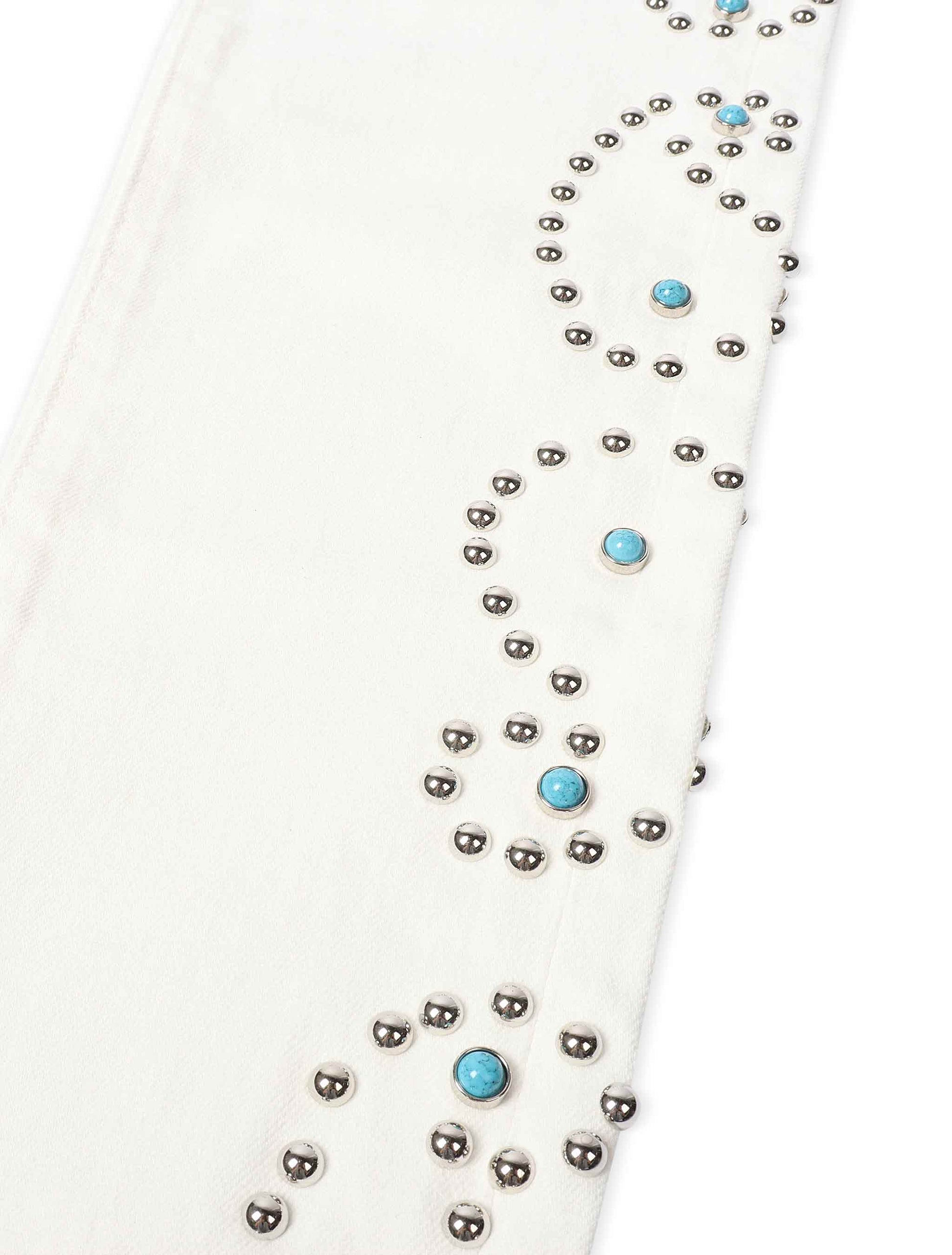 Embellish Onix Rhinestone Jeans - White Denim Exchange