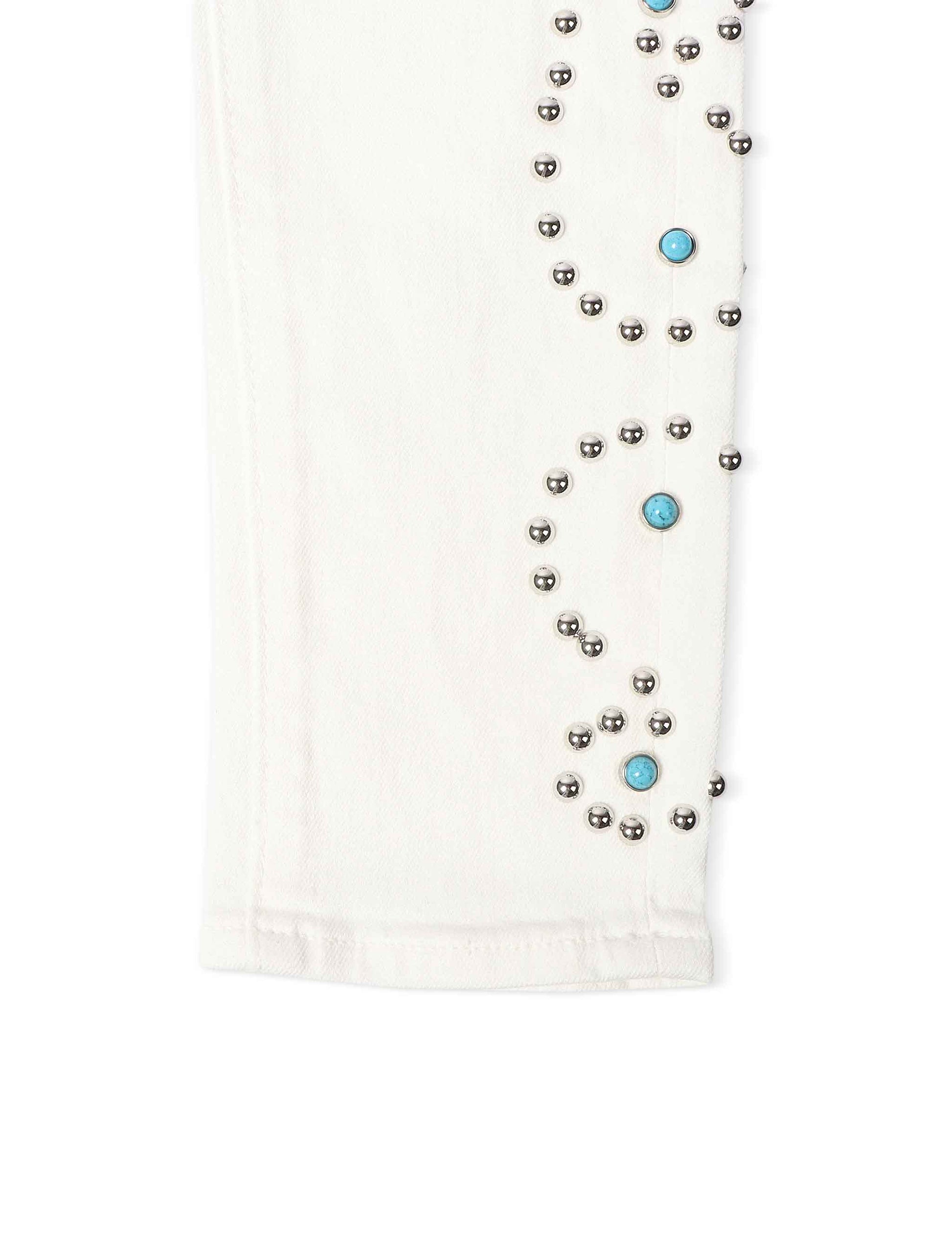Embellish Onix Rhinestone Jeans - White Denim Exchange