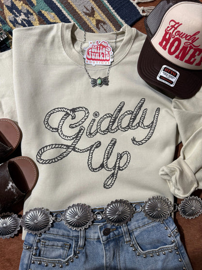 Giddy Up Twisted Rope Graphic Sweatshirt Wild Junkie