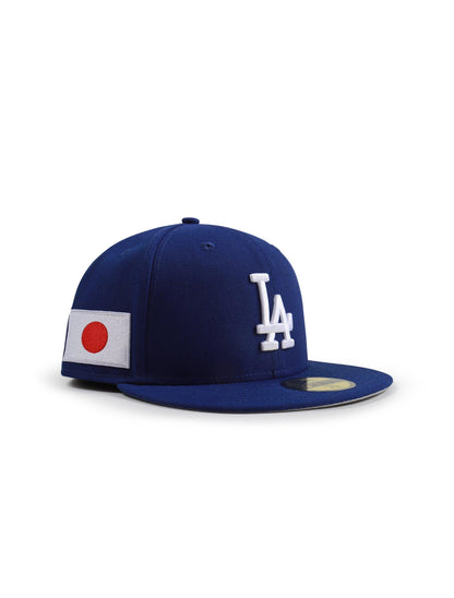 New Era 5950 La Dodgers Japan Patch Hat - Royal Denim Exchange