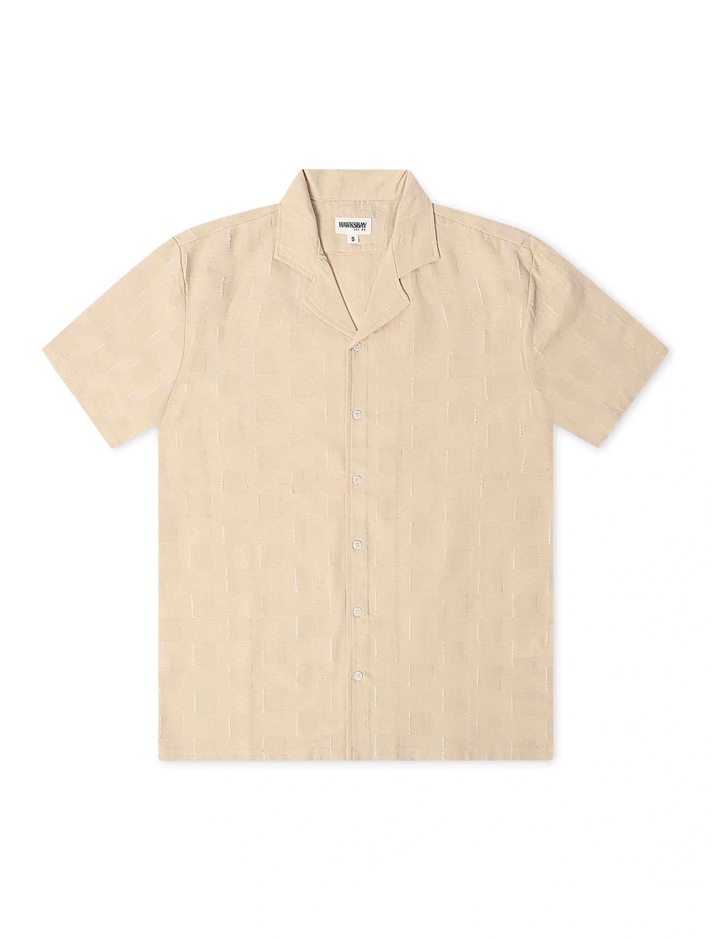 Denim Exchange Crochet Textured Button Up Shirt - Khaki Denim Exchange