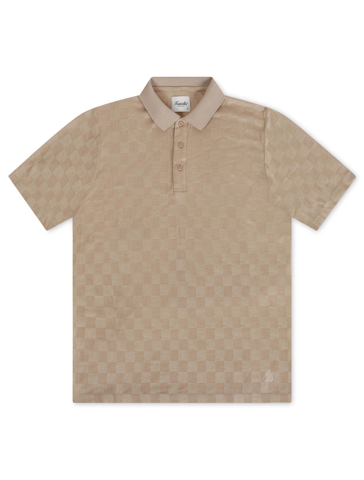 Kuwalla Jacquard Polo - Beige Denim Exchange