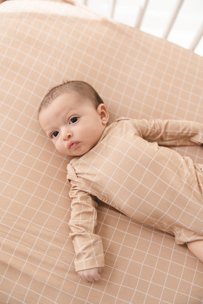Cinnamon Cider Grid - Bodysuit Blush Lotus