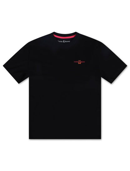 Psycho Wasterlo Back Graphic Tee - Navy Denim Exchange