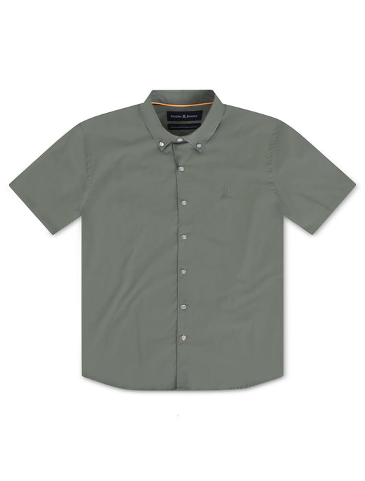Psycho Bunny Ashland Button Up Shirt - Agave Green Denim Exchange
