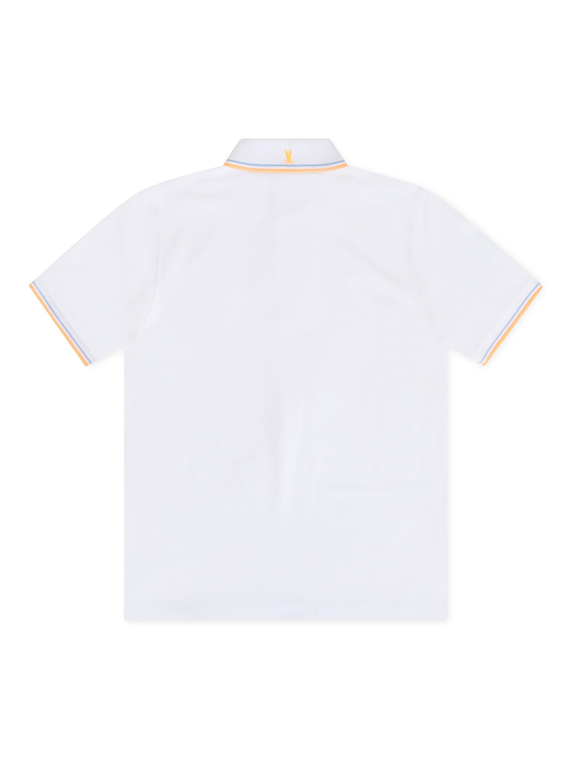Psycho Bunny Wasterlo Pique Polo - White Denim Exchange
