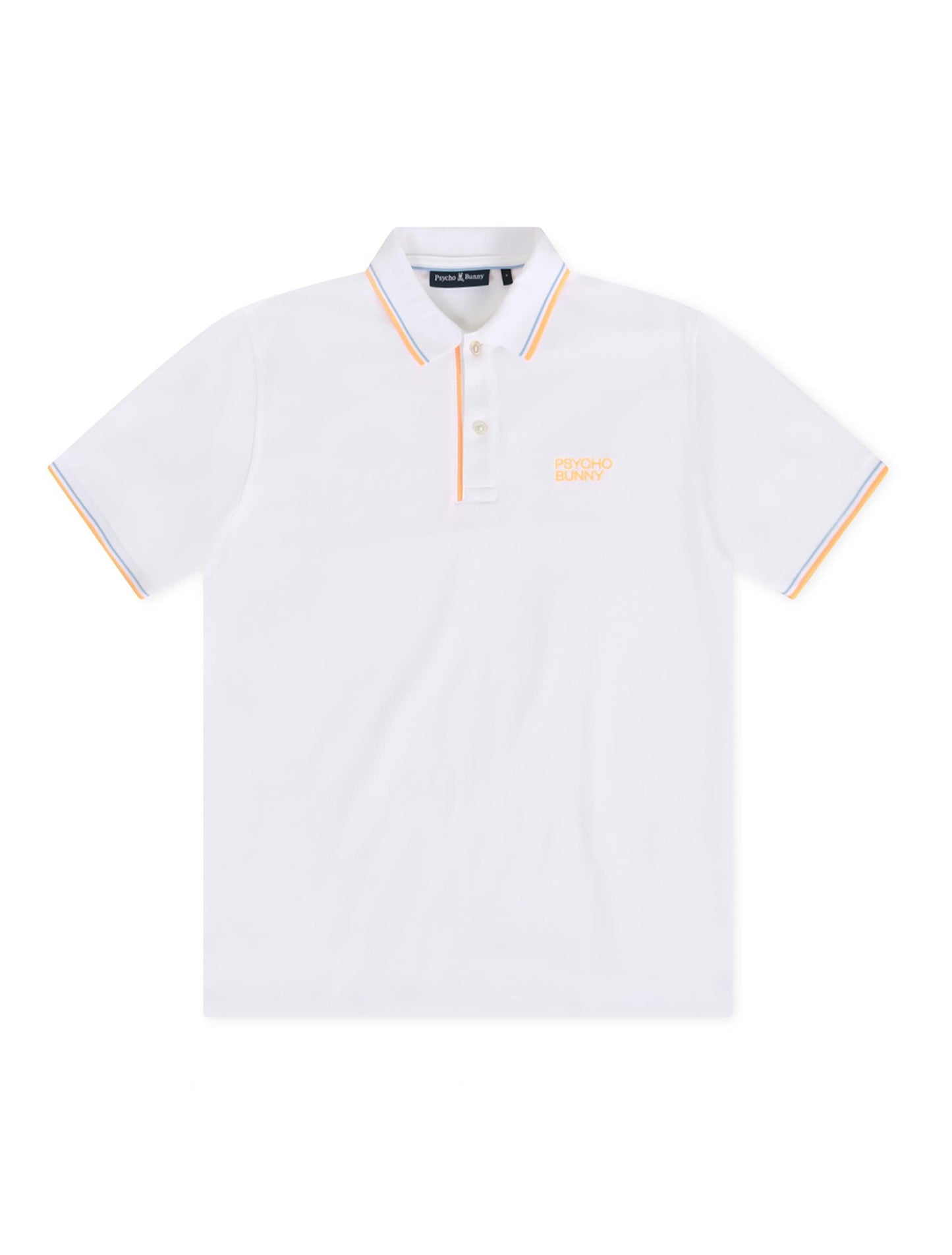 Psycho Bunny Wasterlo Pique Polo - White Denim Exchange