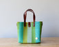 Vida Woven Purse – Lime & Aqua Stripes MexiMexi