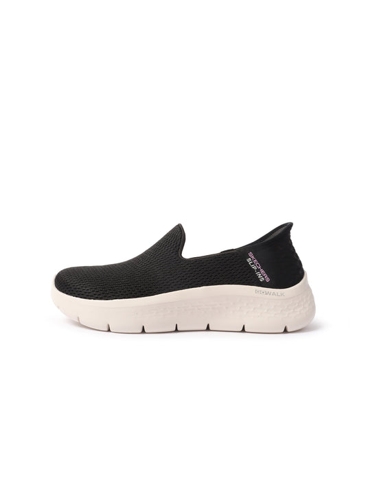 Skechers Women's Walk Flex Shoes - Black/White Denim Exchange