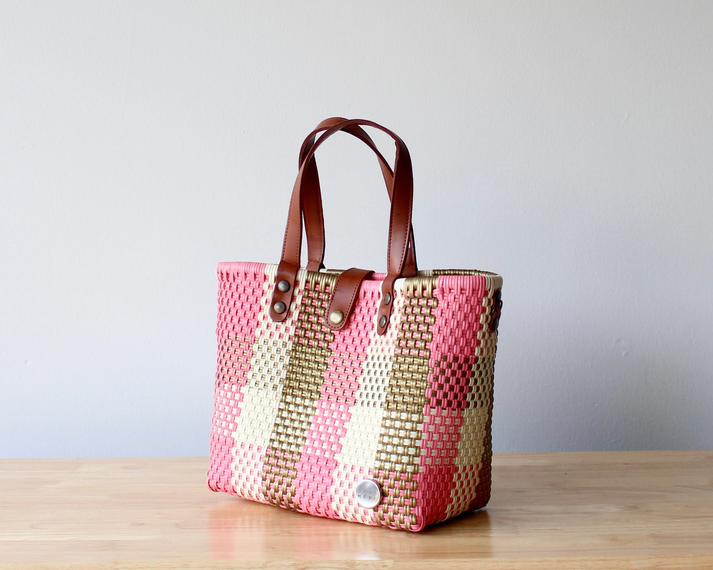 Coral & Gold Handwoven Purse by MexiMexi MexiMexi