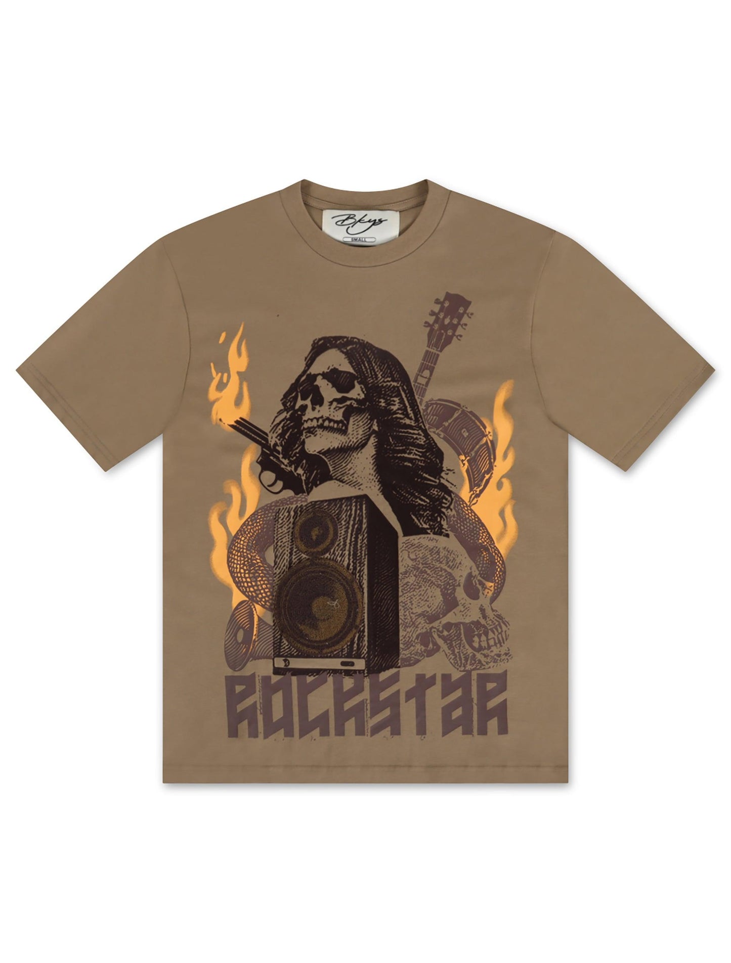 Bkys Rockstar Oversized Tee - Brown Denim Exchange