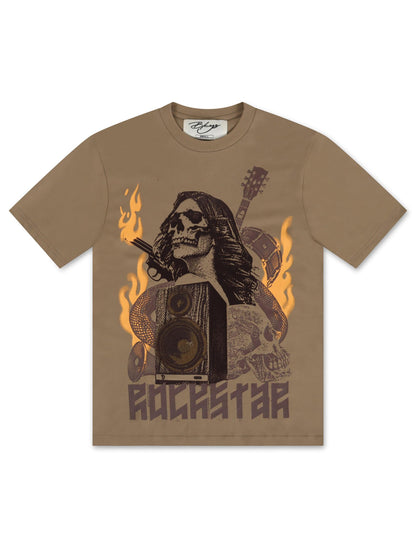Bkys Rockstar Oversized Tee - Brown Denim Exchange