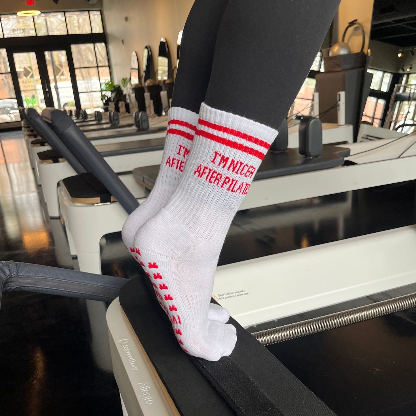 I'm Nicer After Pilates Grip Socks Ivy + Cloth
