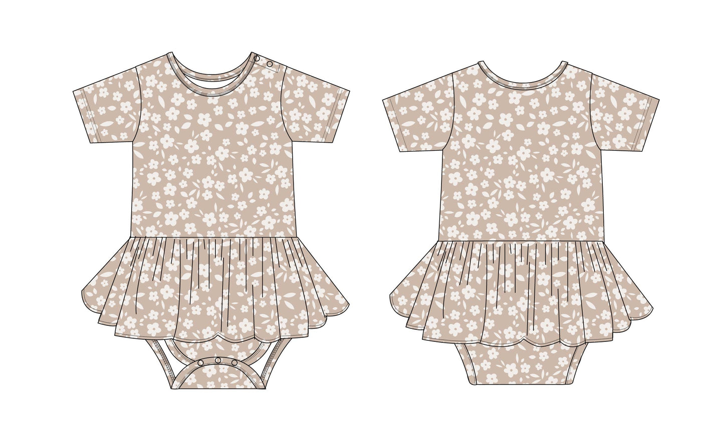 Calista - Bodysuit Dress Blush Lotus