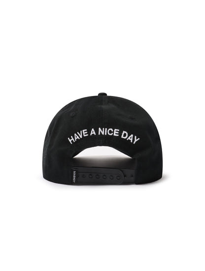 Market Studios Badge 6 Panel Hat - Black Denim Exchange