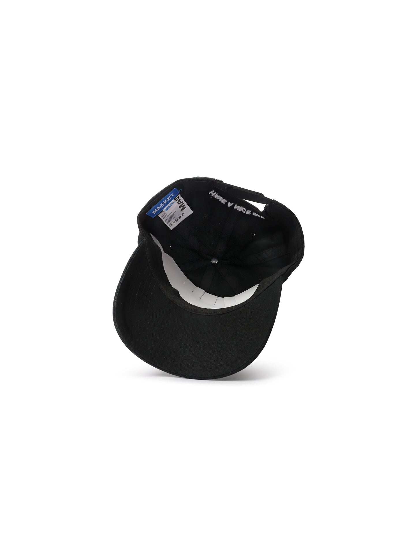 Market Studios Badge 6 Panel Hat - Black Denim Exchange