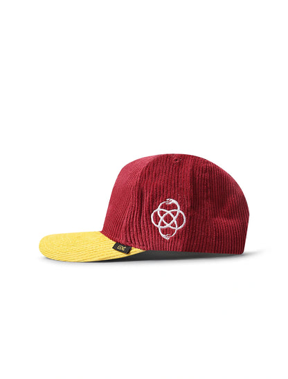 Reference Paradise La Corduroy Hat - Burgundy/Yellow Denim Exchange
