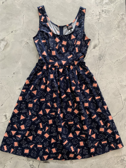 Math Fit & Flare  Dress - XS only, 1 left! Retrolicious