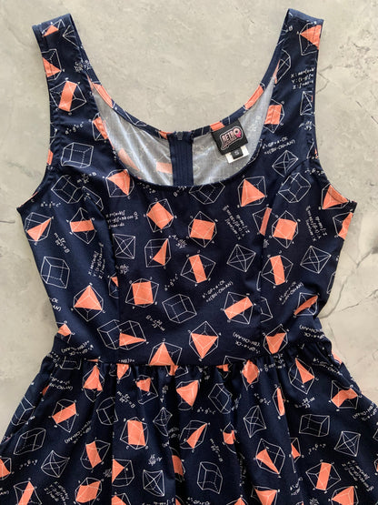 Math Fit & Flare  Dress - XS only, 1 left! Retrolicious