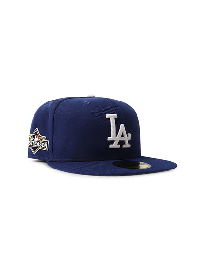 New Era 5950 LA Dodgers Post Season 2025 Fitted Hat - Blue Denim Exchange