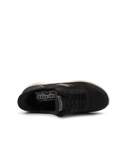 Skechers Womens Go Walk Flex Grand Entry - Black/White Denim Exchange