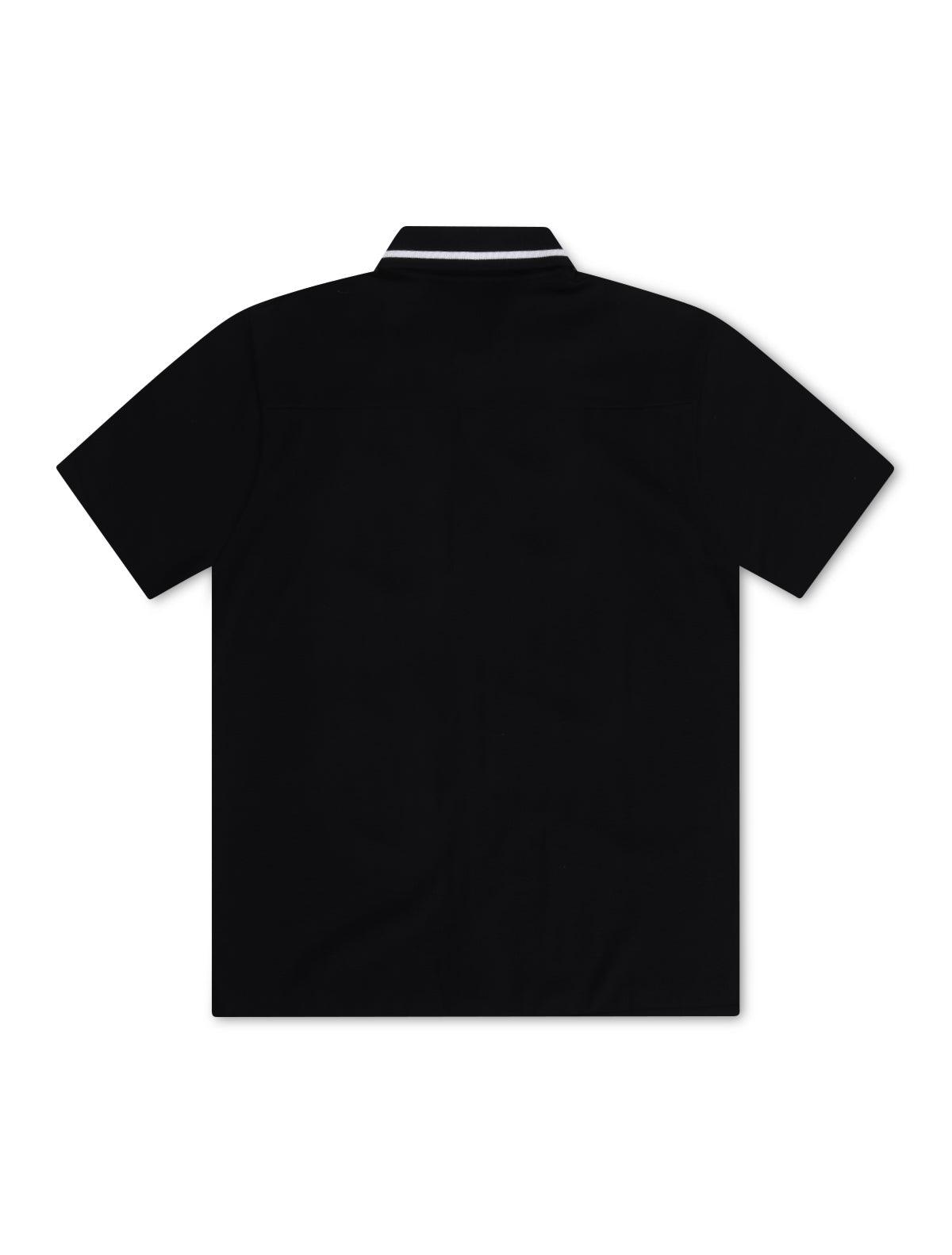 Iceberg Knitted Polo Shirt - Black Denim Exchange