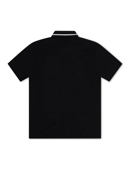 Iceberg Knitted Polo Shirt - Black Denim Exchange