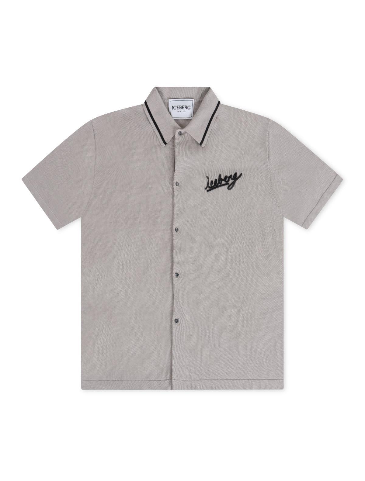 Iceberg Knitted Polo Shirt - Beige Denim Exchange
