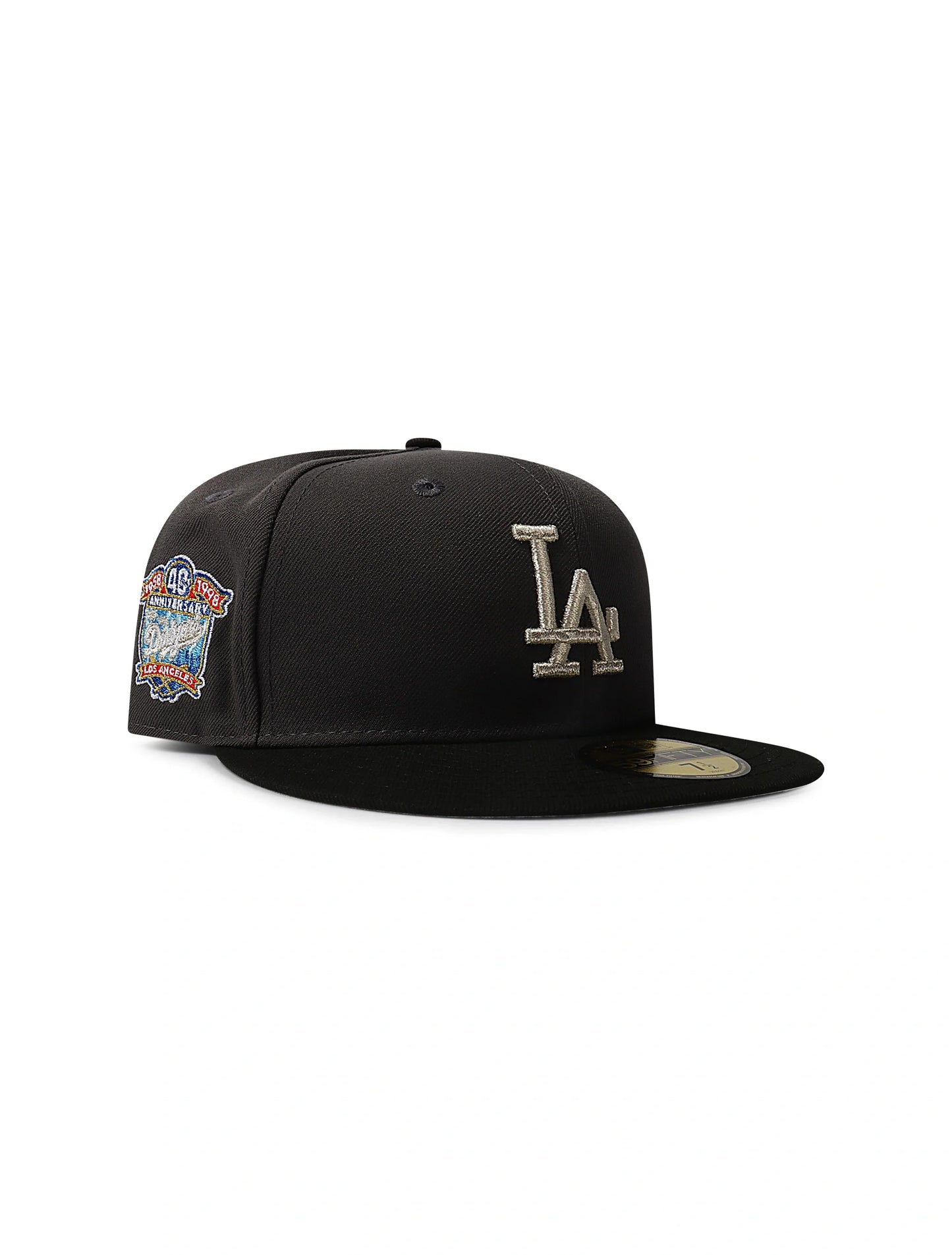 New Era 5950 Dodgers 40th Anniversary Patch Hat - Charcoal Denim Exchange