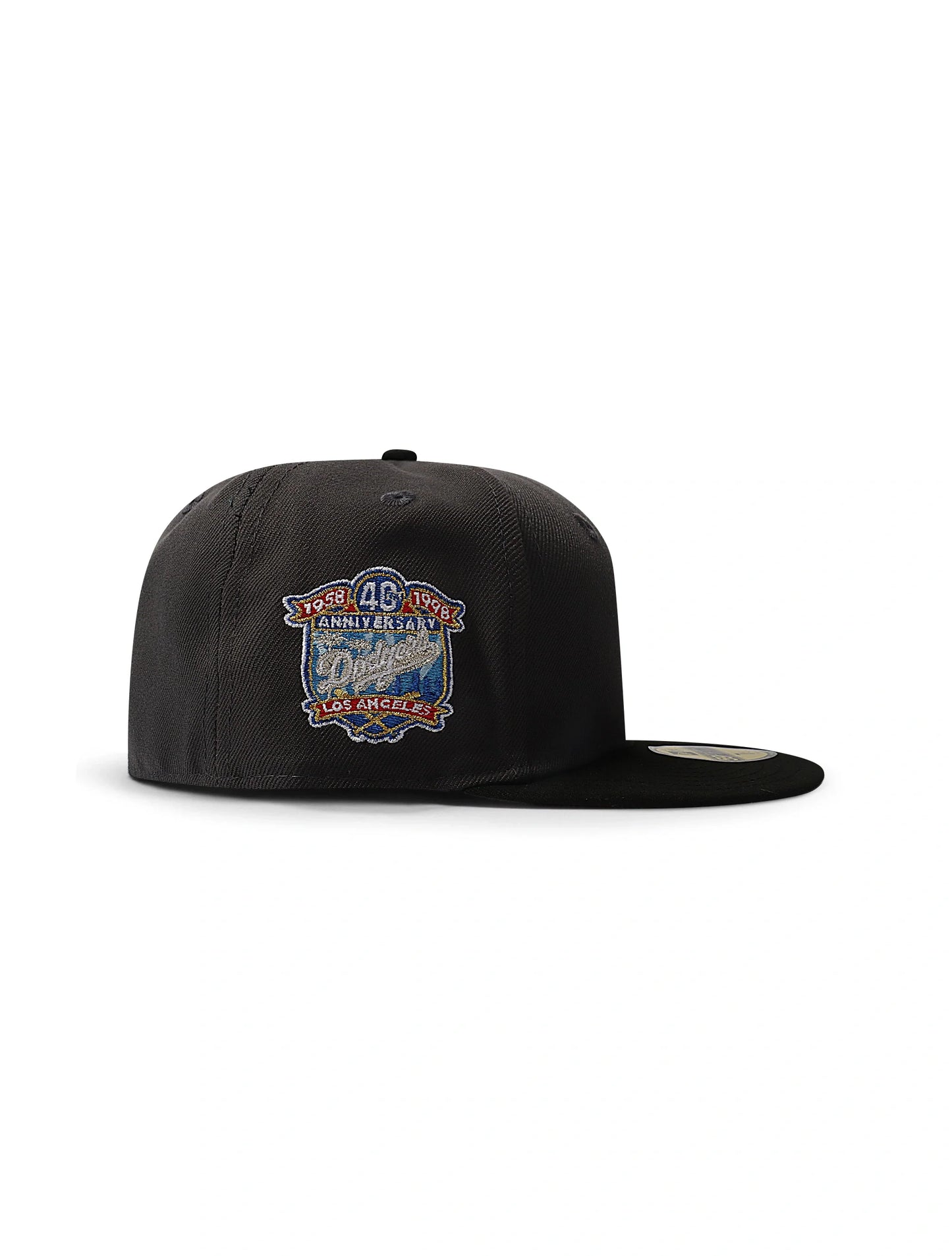 New Era 5950 Dodgers 40th Anniversary Patch Hat - Charcoal Denim Exchange