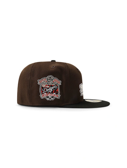New Era 5950 Dodgers Glow in the Dark Hat - Brown/Black Denim Exchange