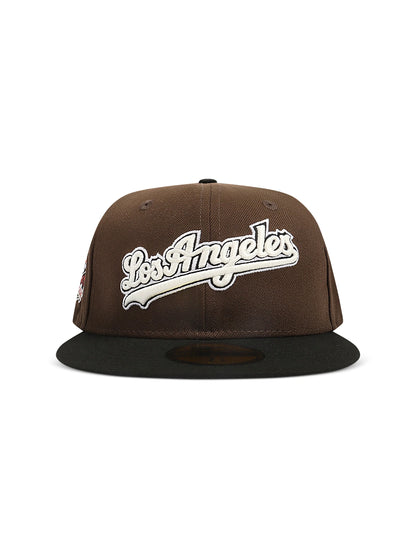 New Era 5950 Dodgers Glow in the Dark Hat - Brown/Black Denim Exchange