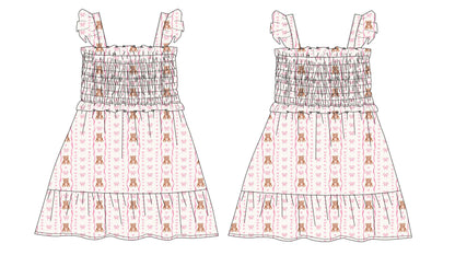 Cherie - Smocked Dress Blush Lotus