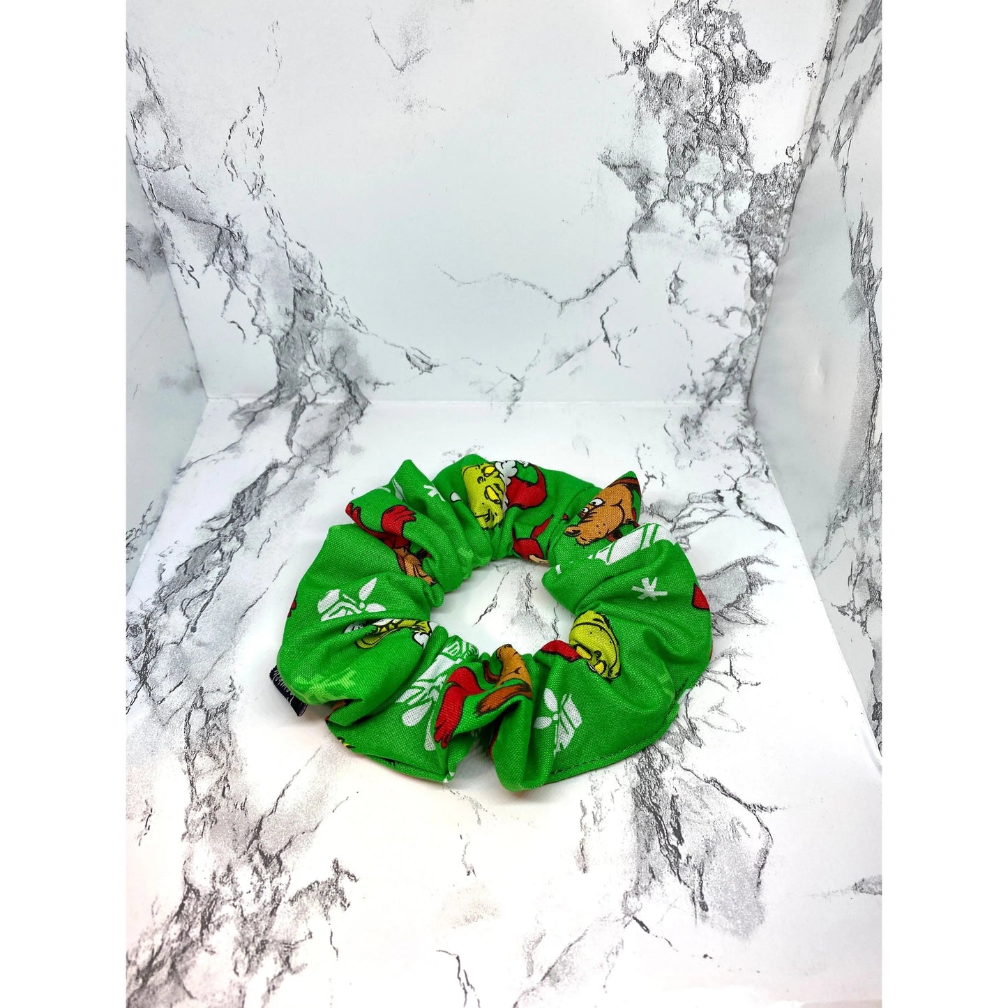 Mini Green Grinch and Max Christmas Scrunchie Enchanted Scrunch