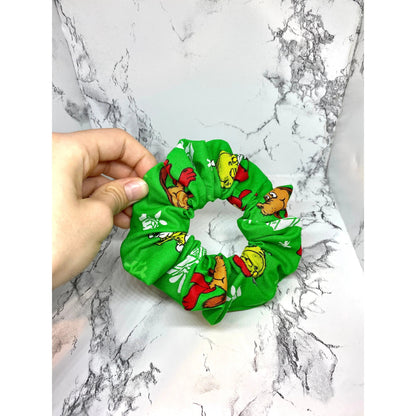 Mini Green Grinch and Max Christmas Scrunchie Enchanted Scrunch