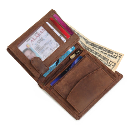 Buffalo Leather Men's Wallet - Vertical Classy Leather Bags