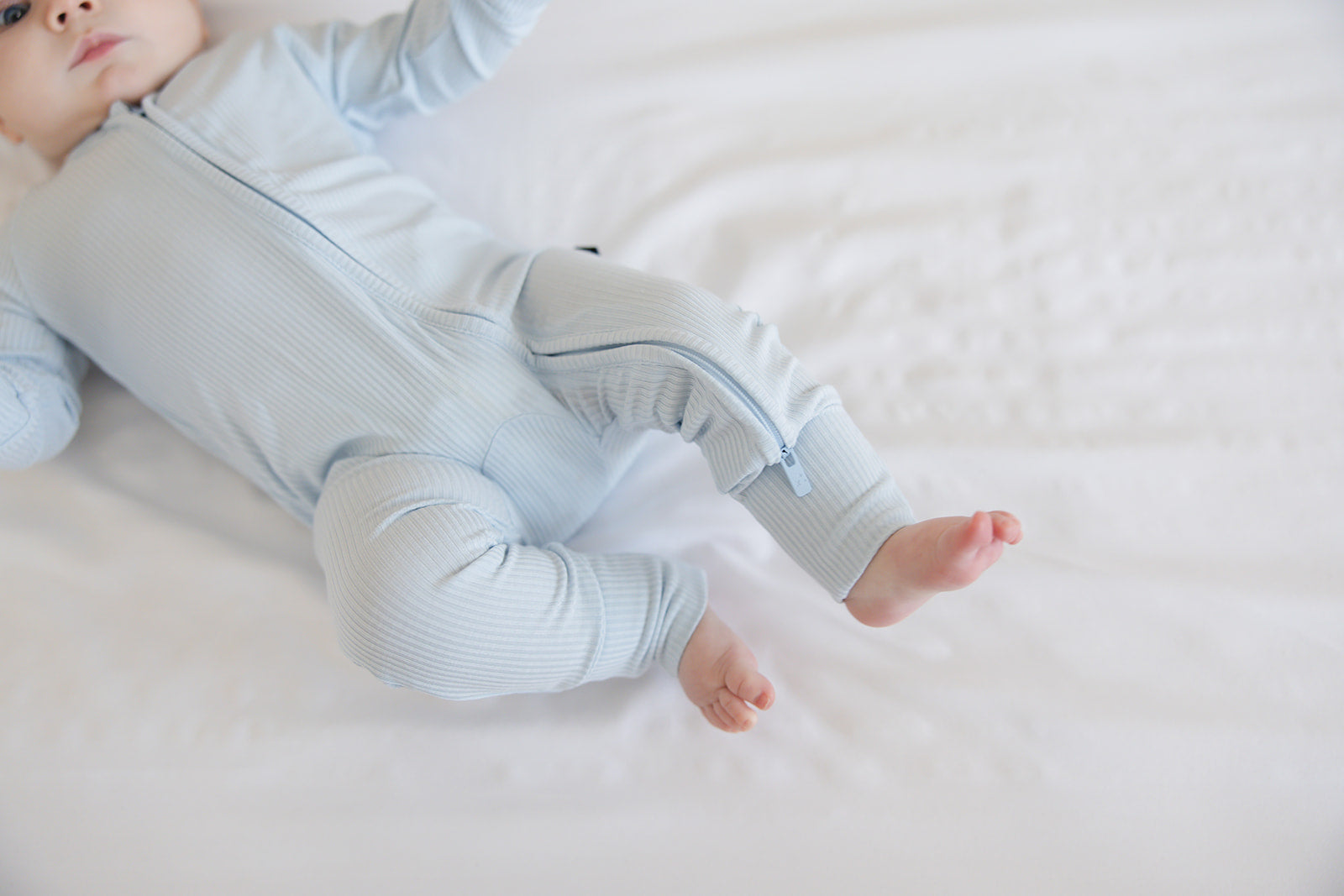 Baby Blue (ribbed) - Zippy Blush Lotus