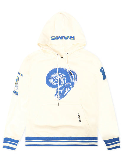 Pro Standard LA Rams Retro Pullover Hoodie - Eggshell Denim Exchange