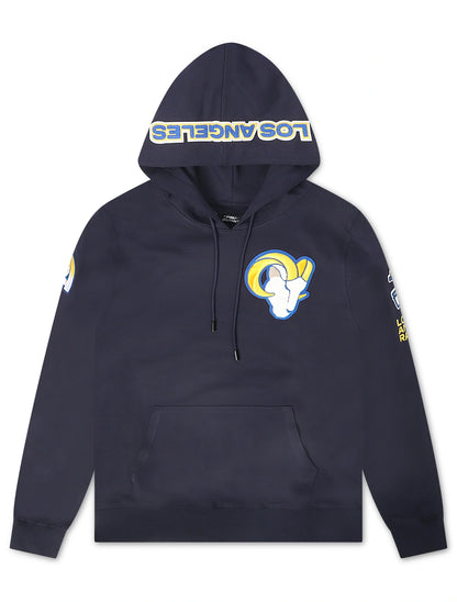 Pro Standard LA Rams Chenille Hoodie - Navy Denim Exchange