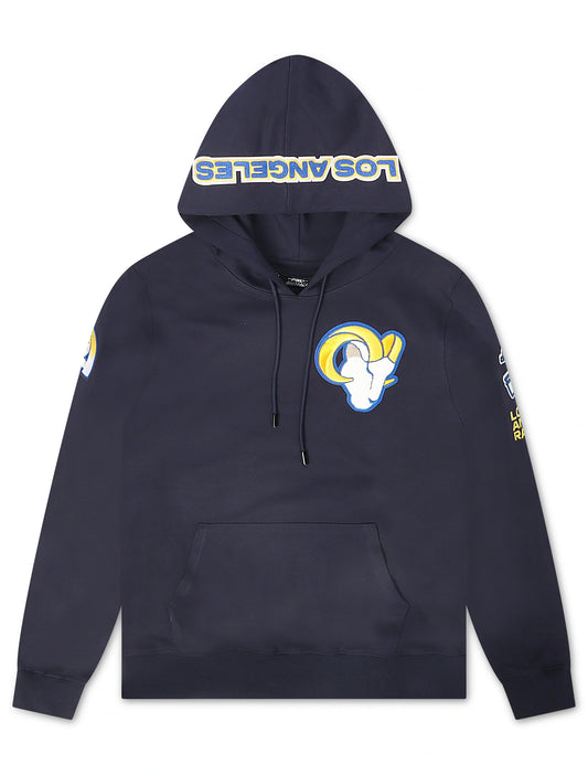 Pro Standard LA Rams Chenille Hoodie - Navy Denim Exchange