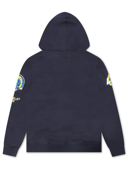 Pro Standard LA Rams Chenille Hoodie - Navy Denim Exchange